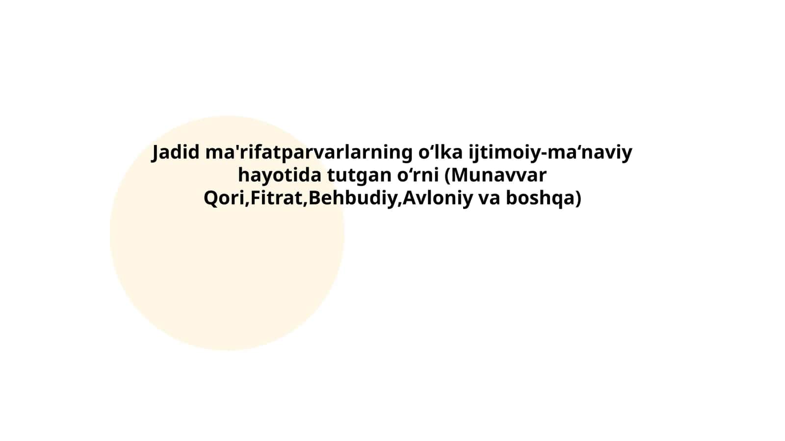Fitratning ma'naviy yo'nalishi va marifatparvarlikdagi o'rni