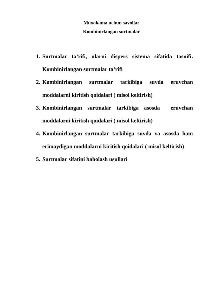 Kombinirlangan surtmalar