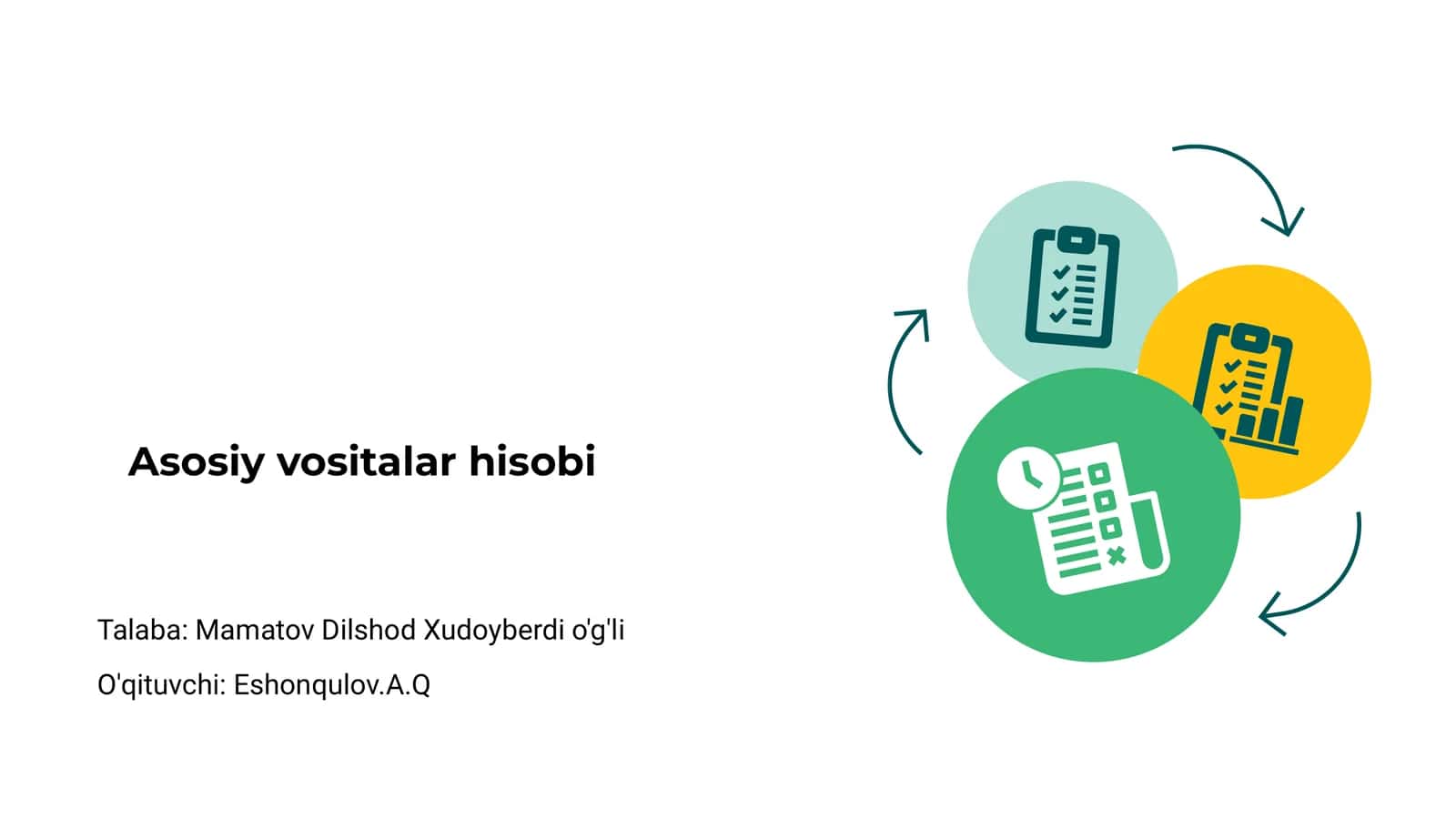 Asosiy vositalar hisobi