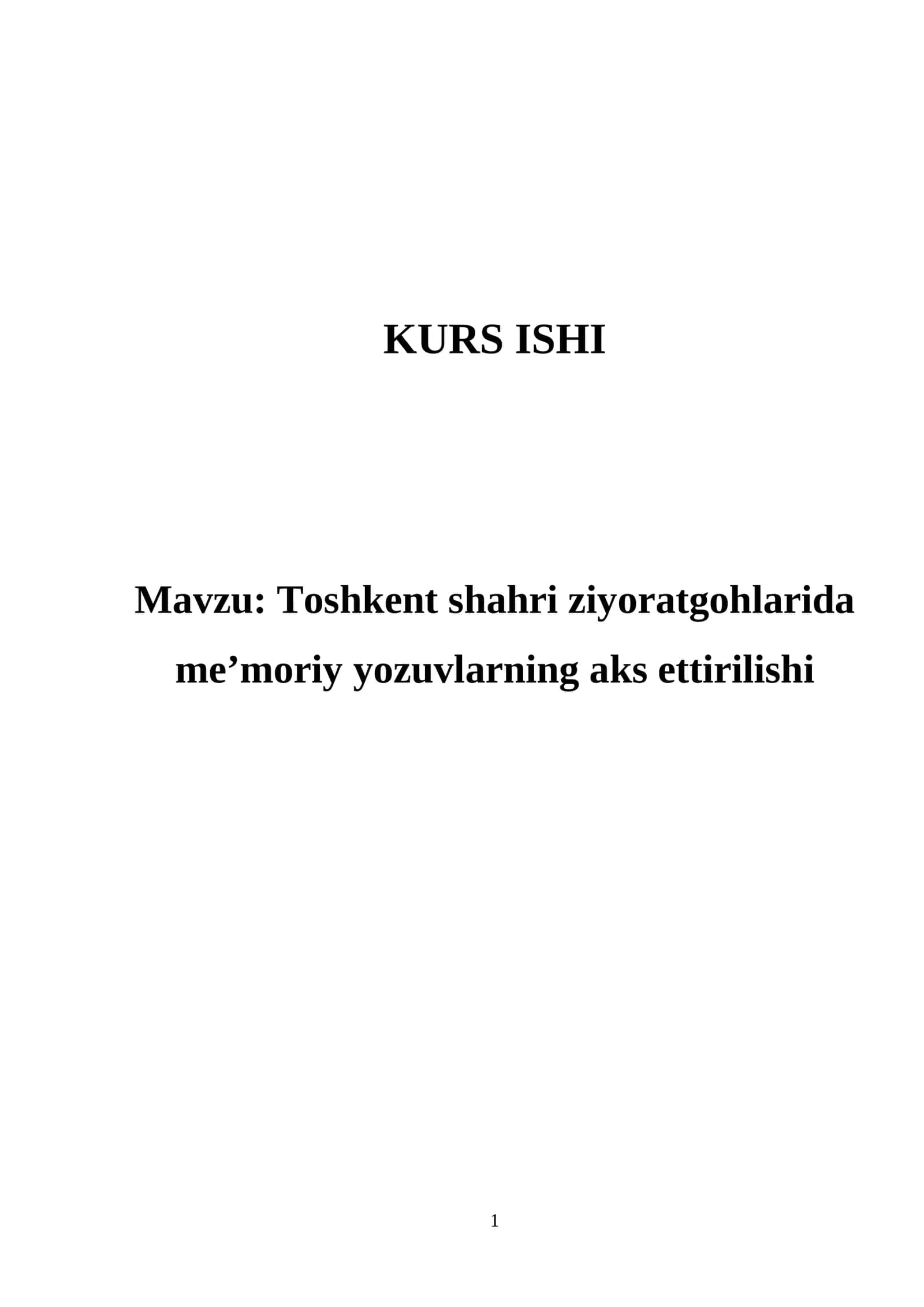 Toshkent shahri ziyoratgohlarida me’moriy yozuvlarning aks ettirilishi