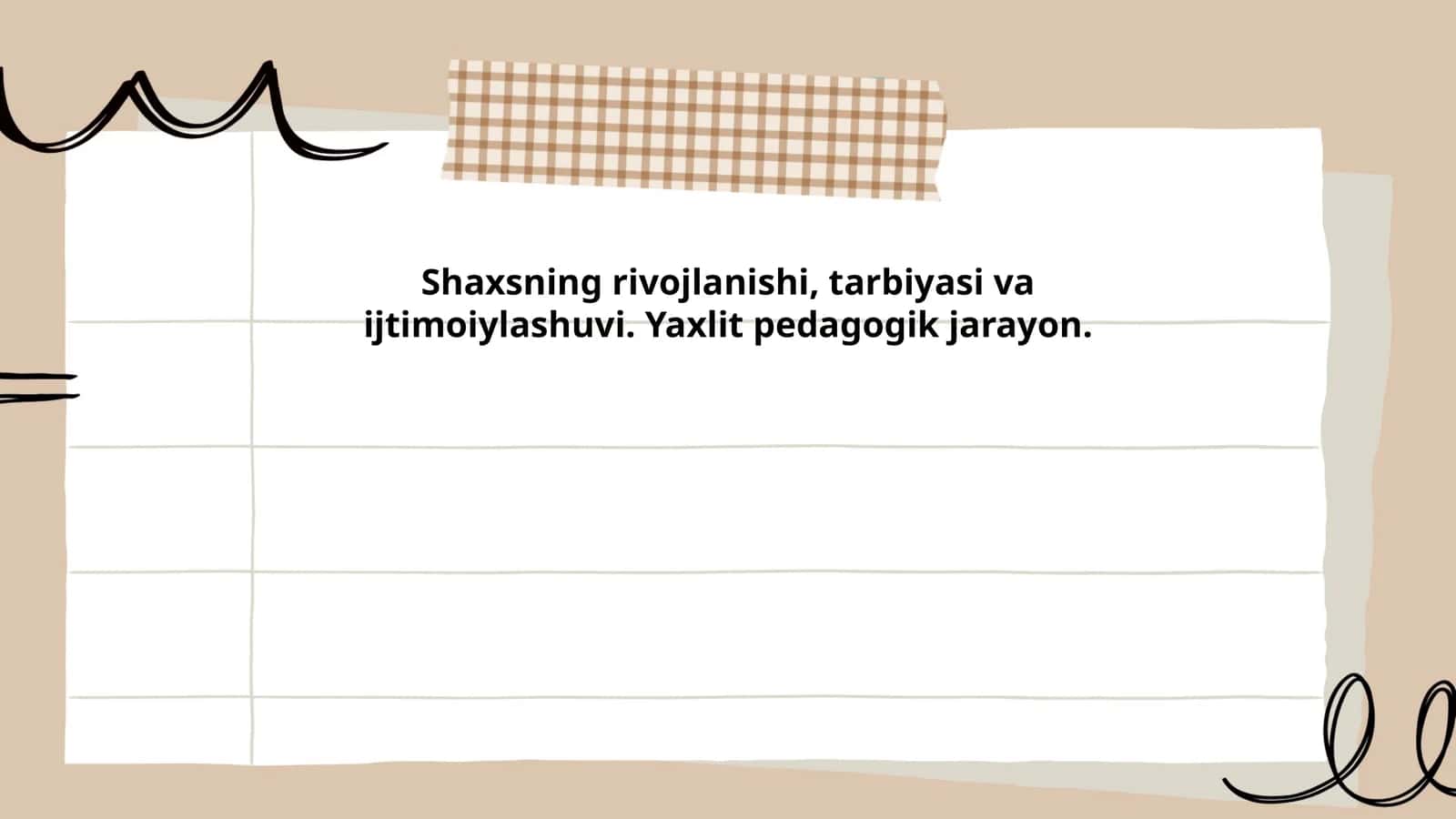 Shaxsning Rivojlanish Bosqichlari
