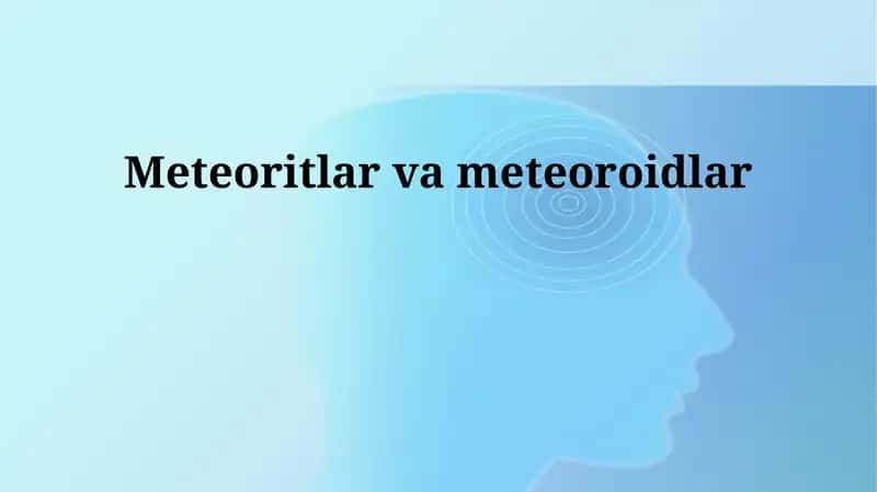 Meteoritlar va meteoroidlar