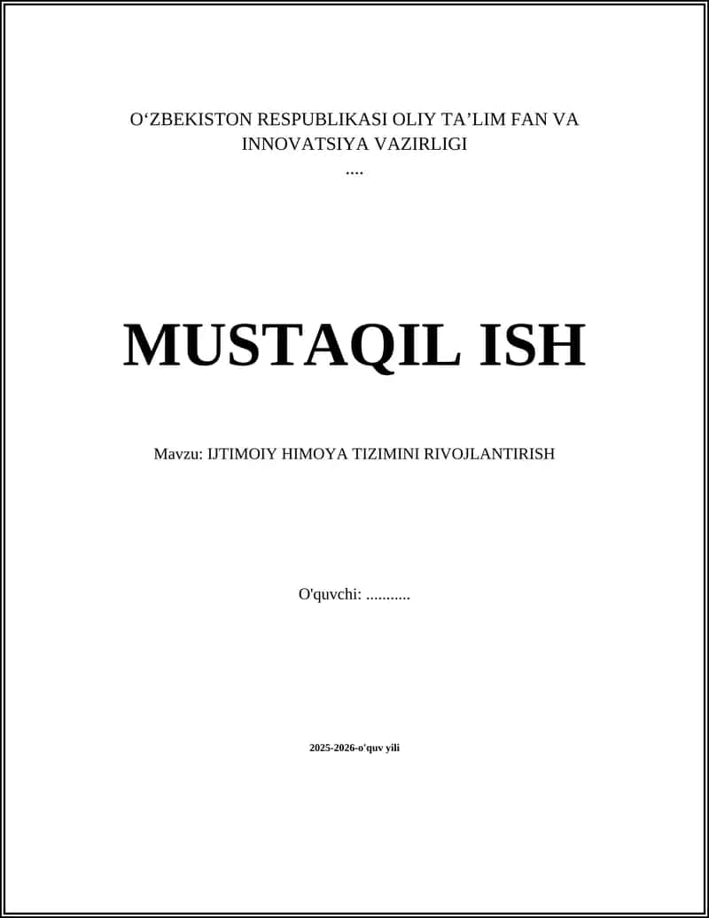 Pensiya islohotlari va barqaror moliyalashtirish