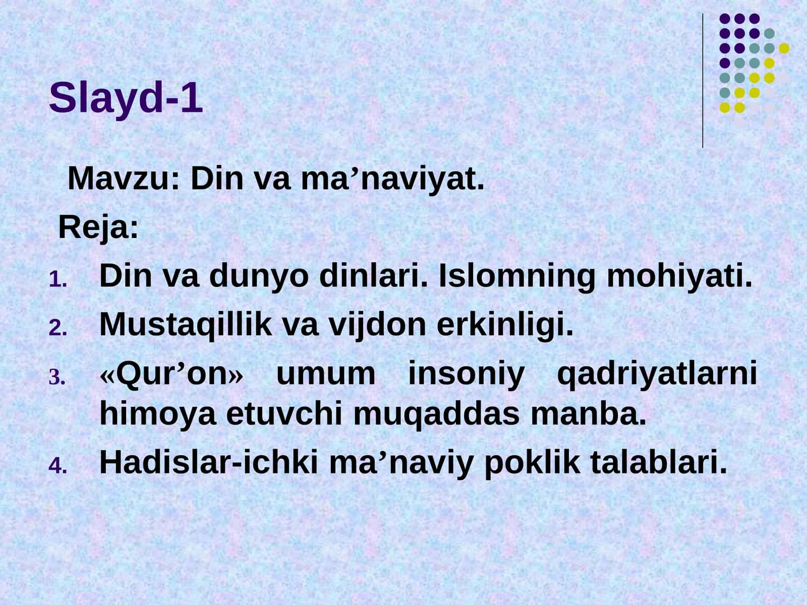 Din va ma’naviyat