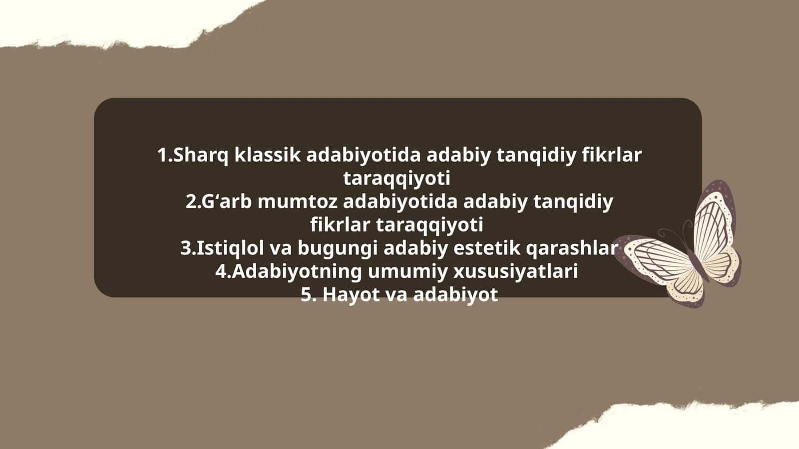Sharq klassik adabiyotida adabiy tanqidiy fikrlar taraqqiyoti