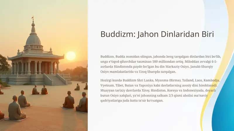 Buddizm: Jahon Dinlari