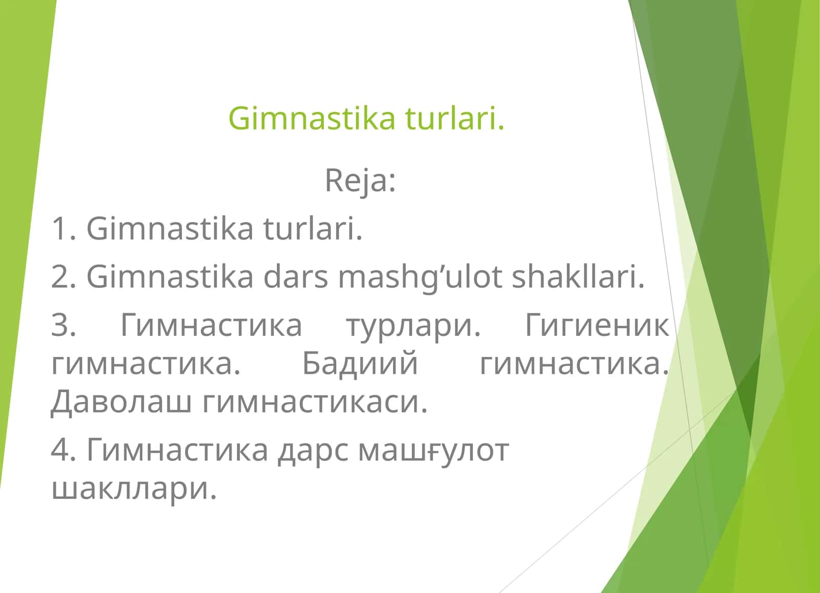 Gimnastika turlari