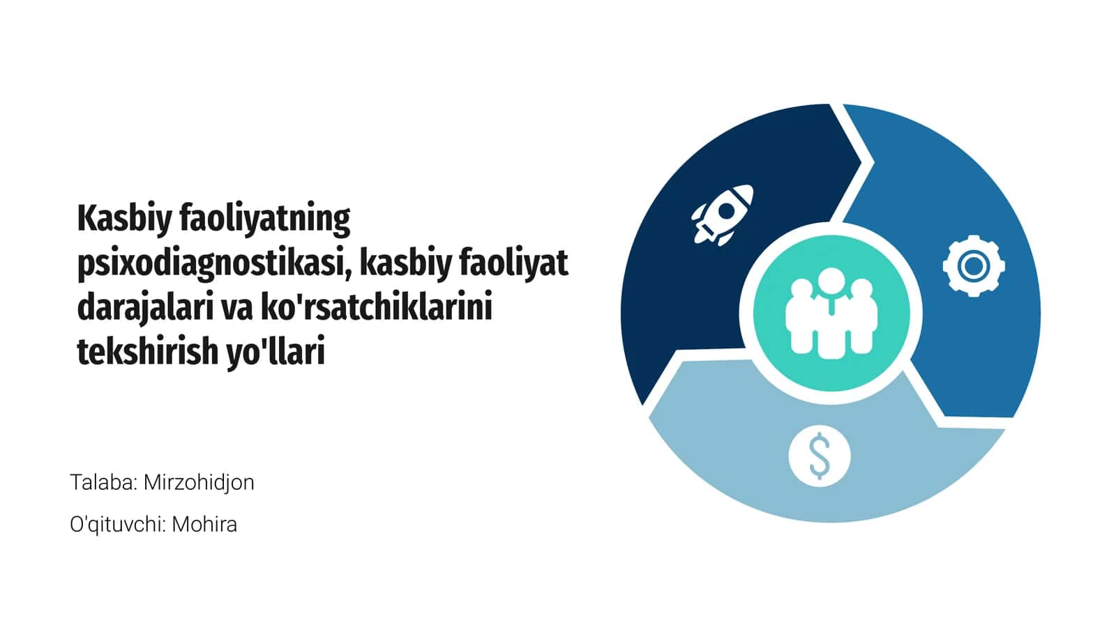 Kasbiy faoliyatning psixodiagnostikasi, kasbiy faoliyat darajalari va ko'rsatchiklarini tekshirish yo'llari