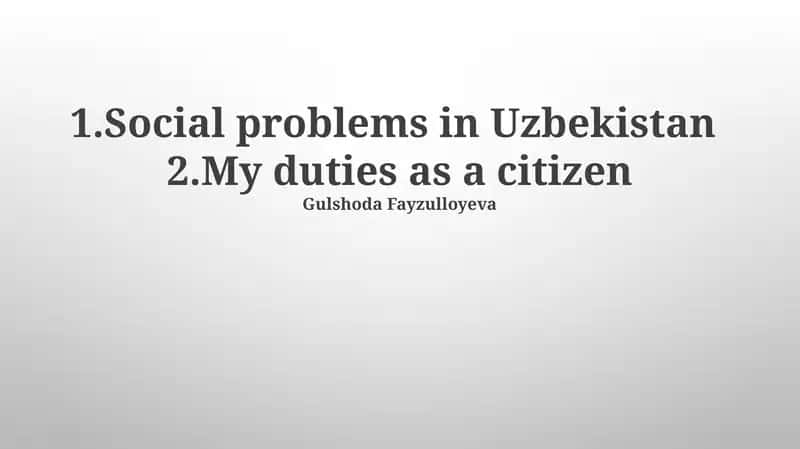 Social problems in Uzbekistan