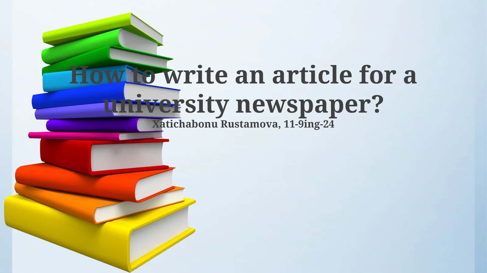 How to write an article for a university newspaper?