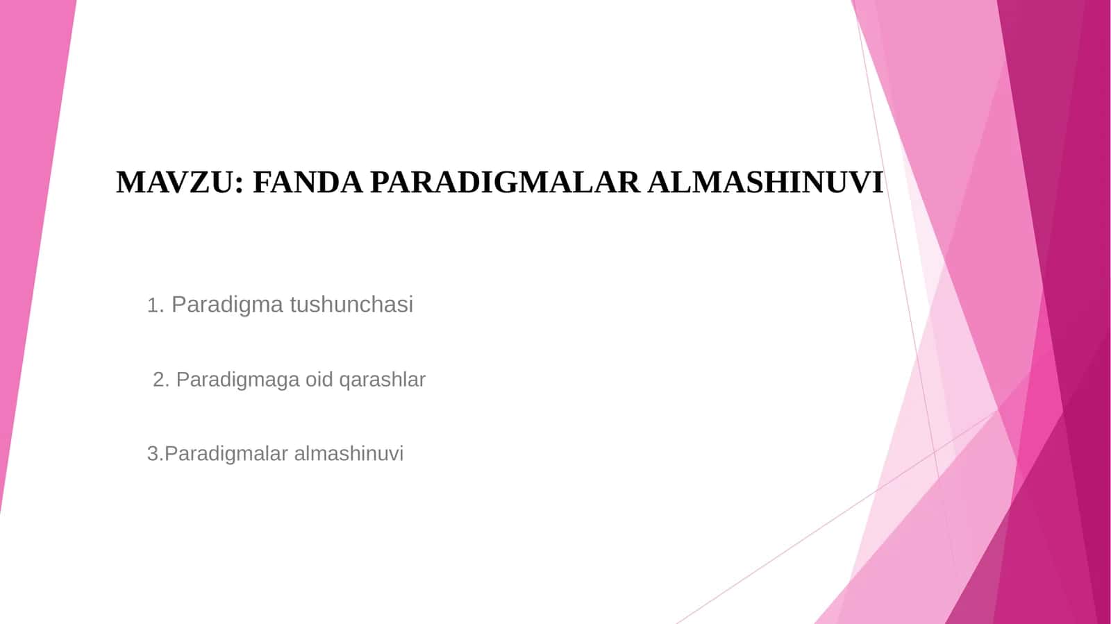 FANDA PARADIGMALAR ALMASHINUVI