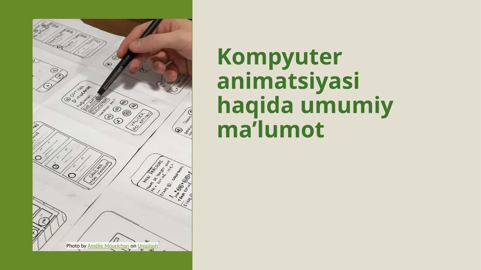 Kompyuter animatsiyasi haqida umumiy ma’lumot