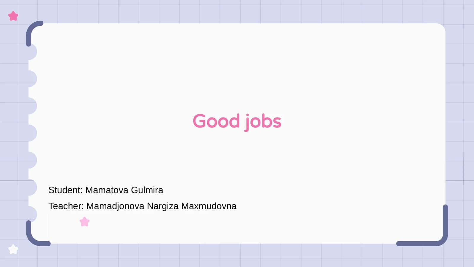 Good jobs