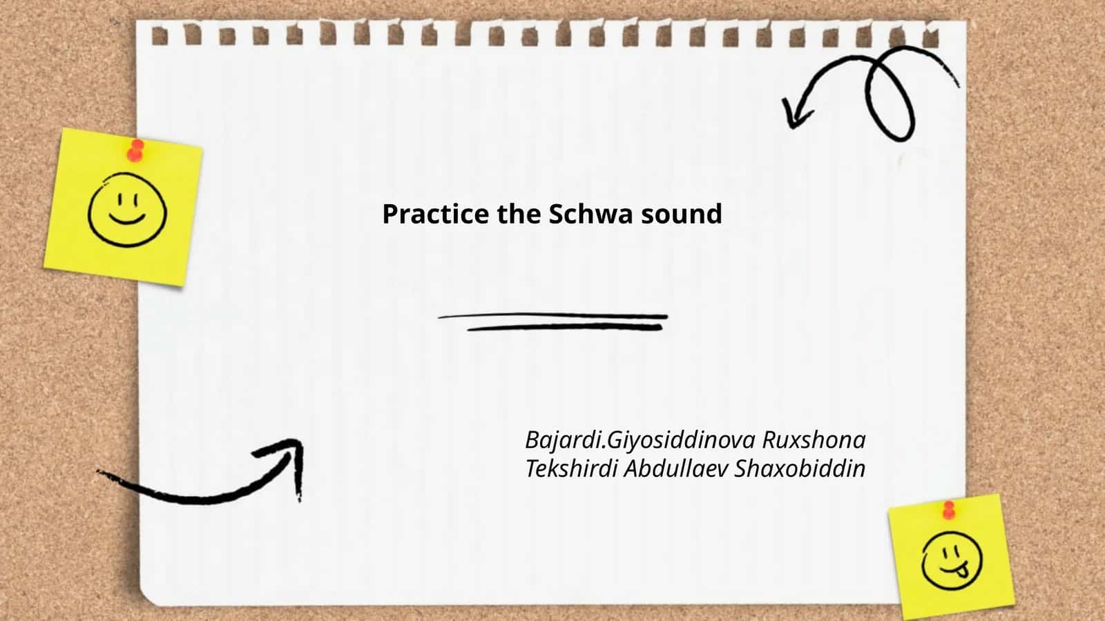 Practice the Schwa sound