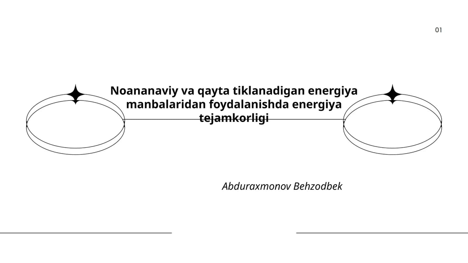 Noananaviy va qayta tiklanadigan energiya manbalaridan foydalanishda energiya tejamkorligi