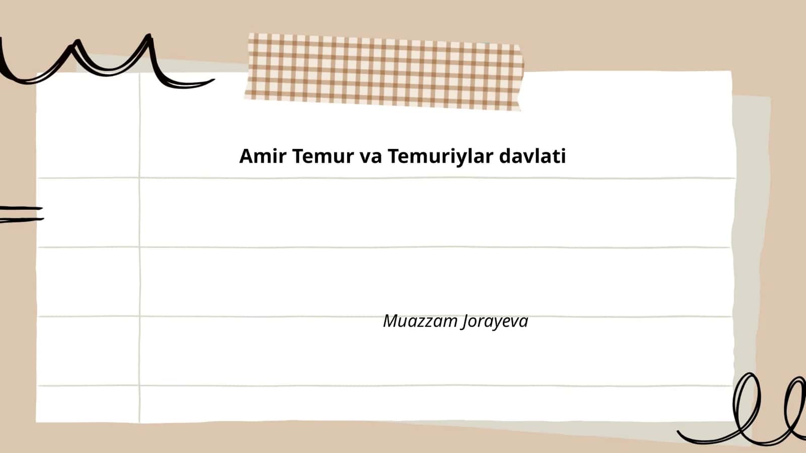Amir Temur va Temuriylar davlati