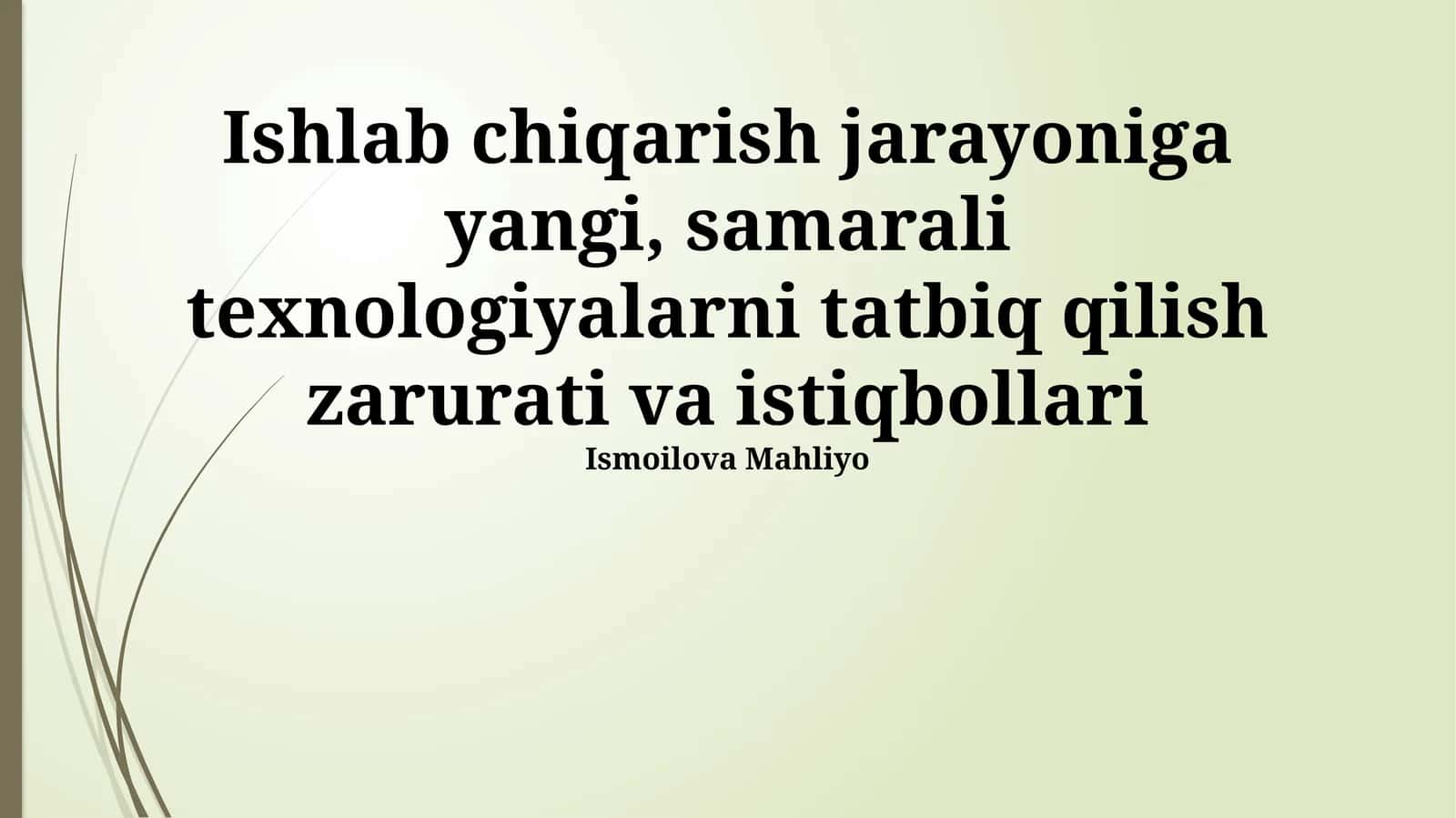 Yangi texnologiyalar