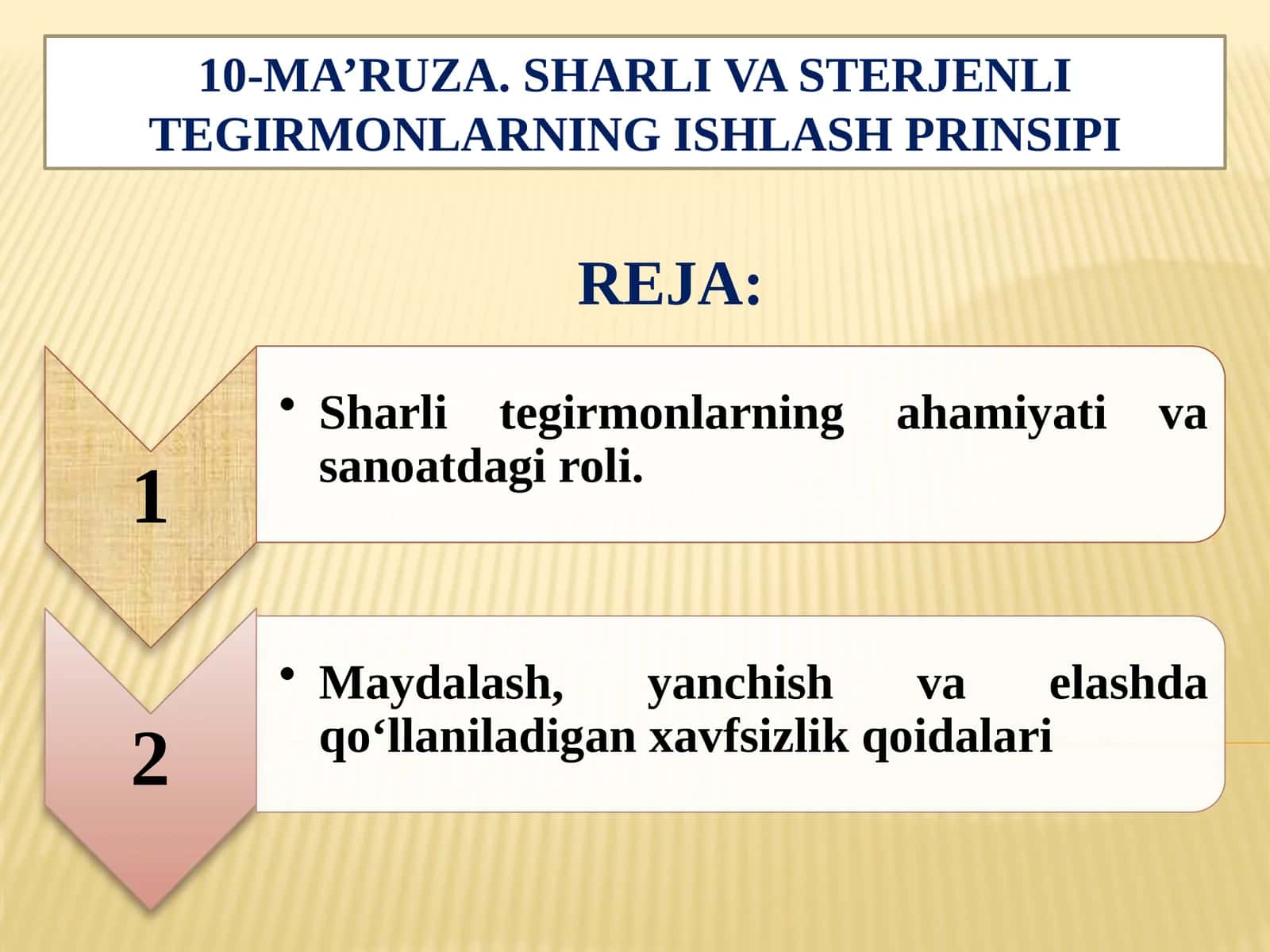SHARLI VA STERJENLITEGIRMONLARNING ISHLASH PRINSIPI