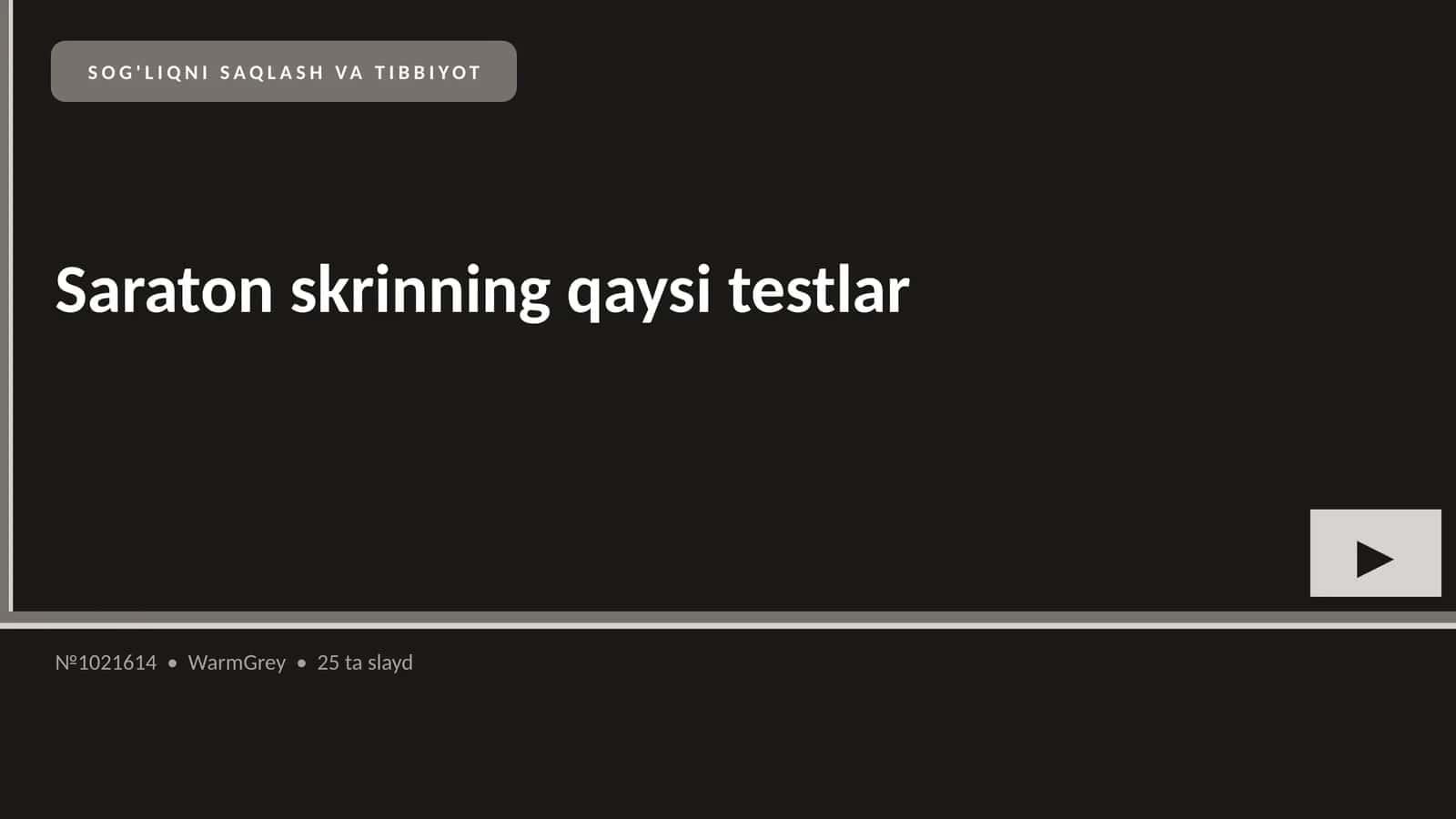 SARATON SKRINNING QAYSI TESTLAR