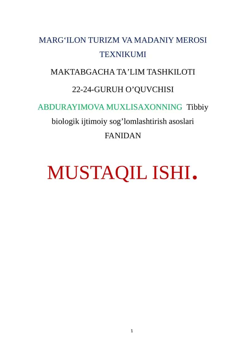 Asab tizimi kasalliklari va ularni oldini olish