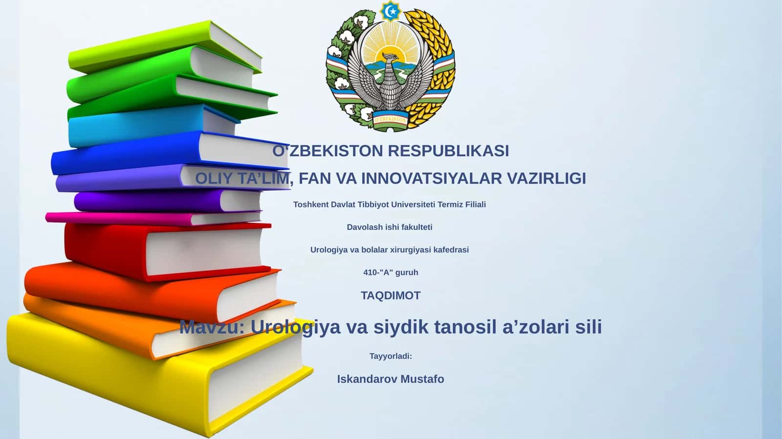 Urologiya va siydik tanosil aʼzolari sili