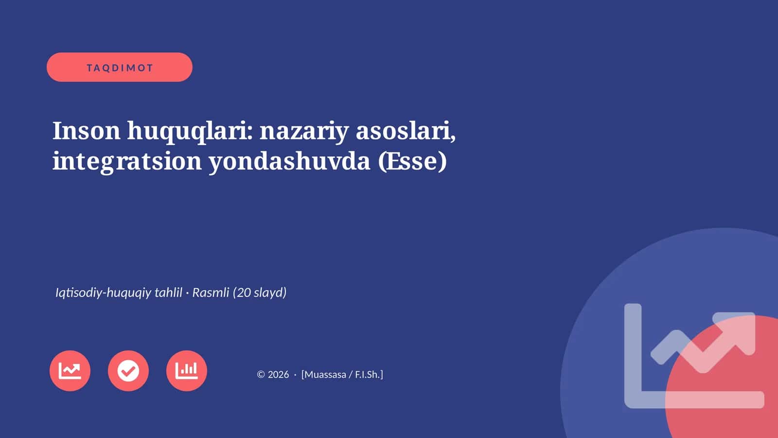 Inson huquqlari: nazariy asoslari, integratsion yondashuvda (Esse)