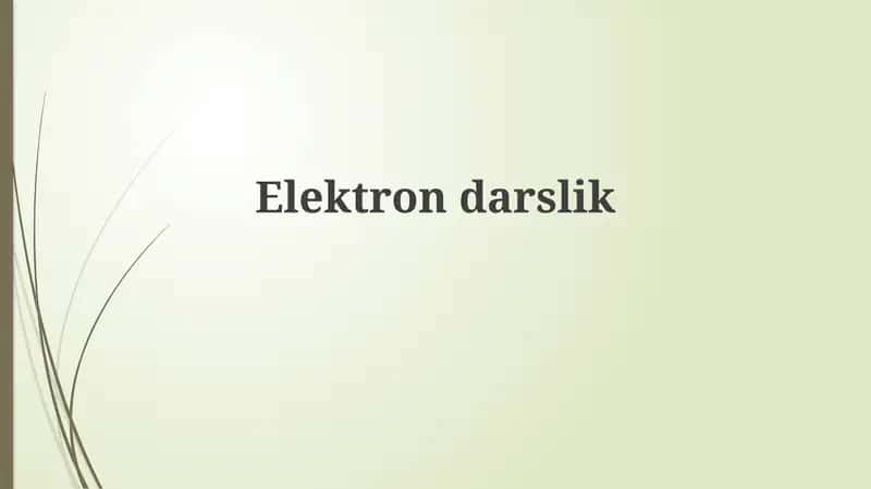 Elektrondarslik