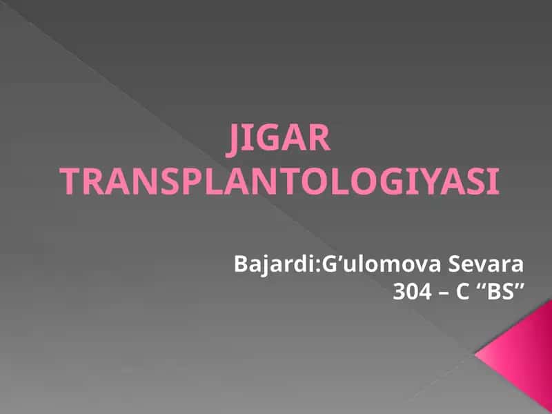 JIGAR TRANSPLANTOLOGIYASI