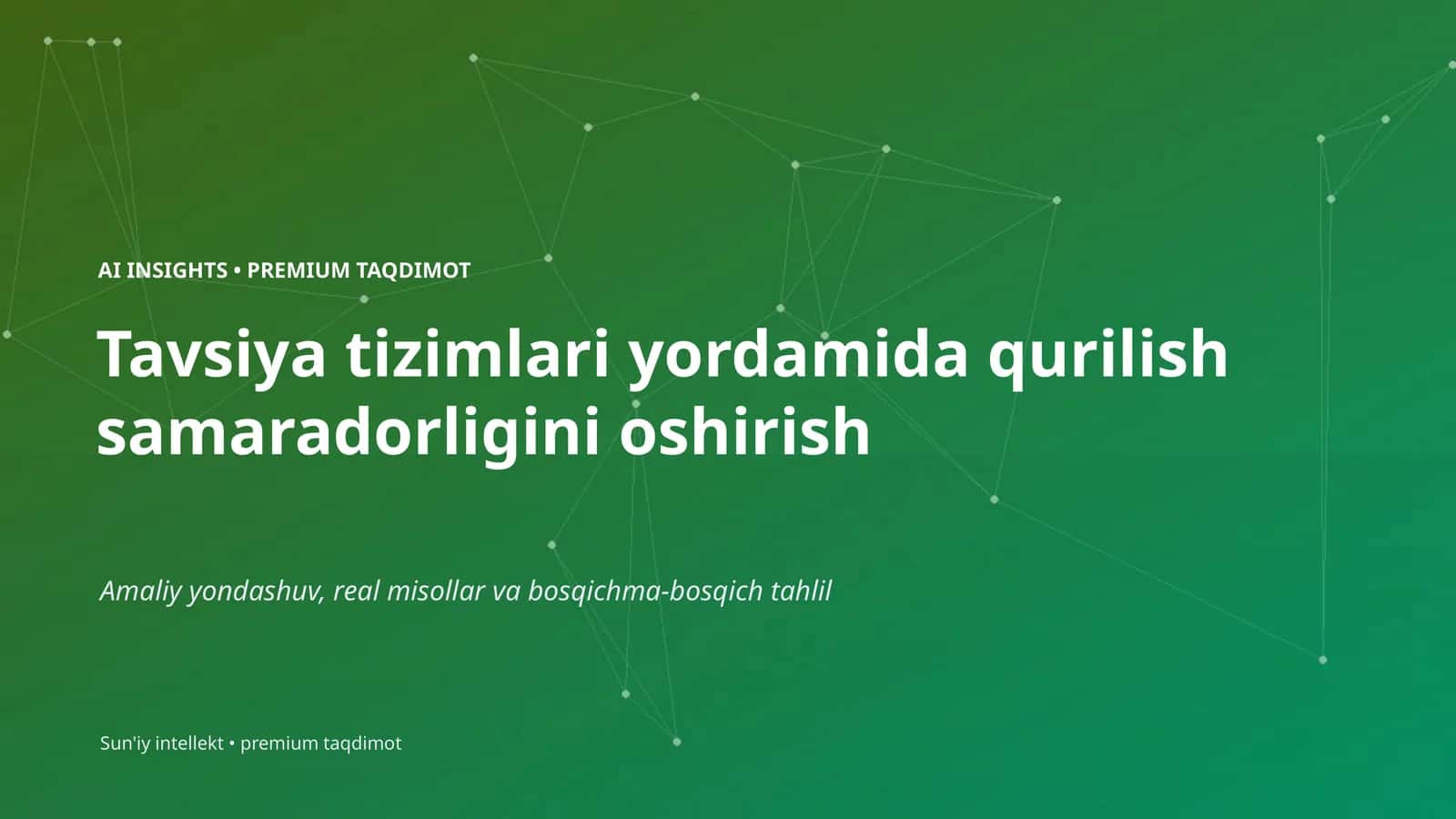 Sun'iy intellekt • premium taqdimot