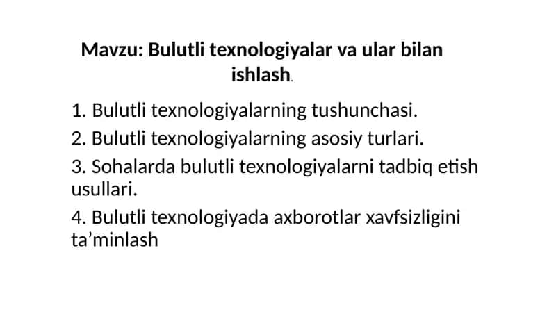 Bulutli texnologiya