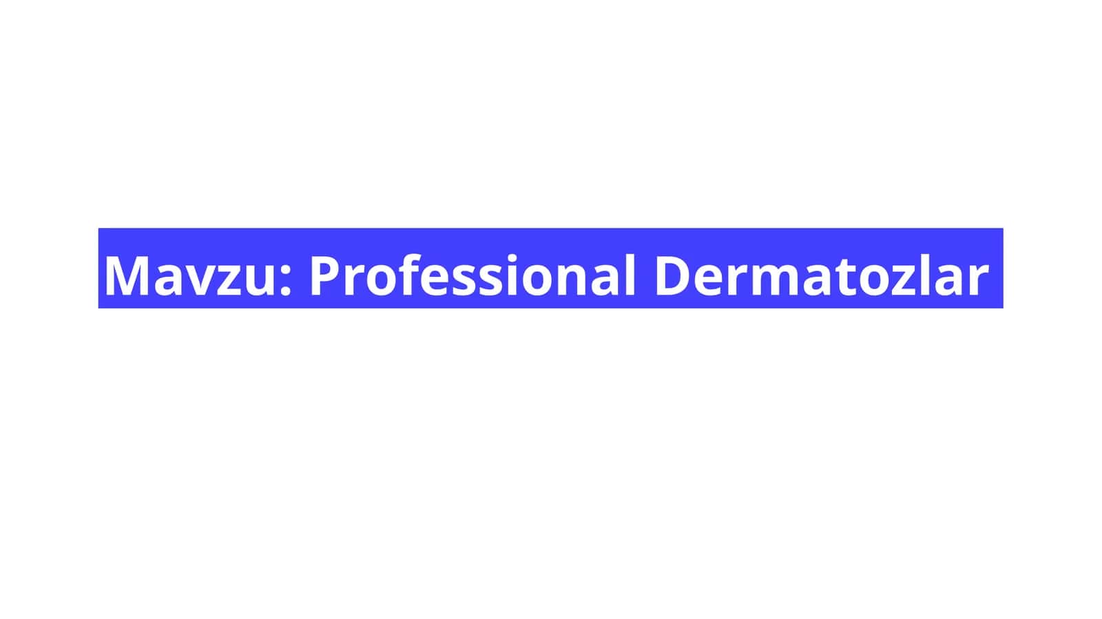 Professional Dermatozlar