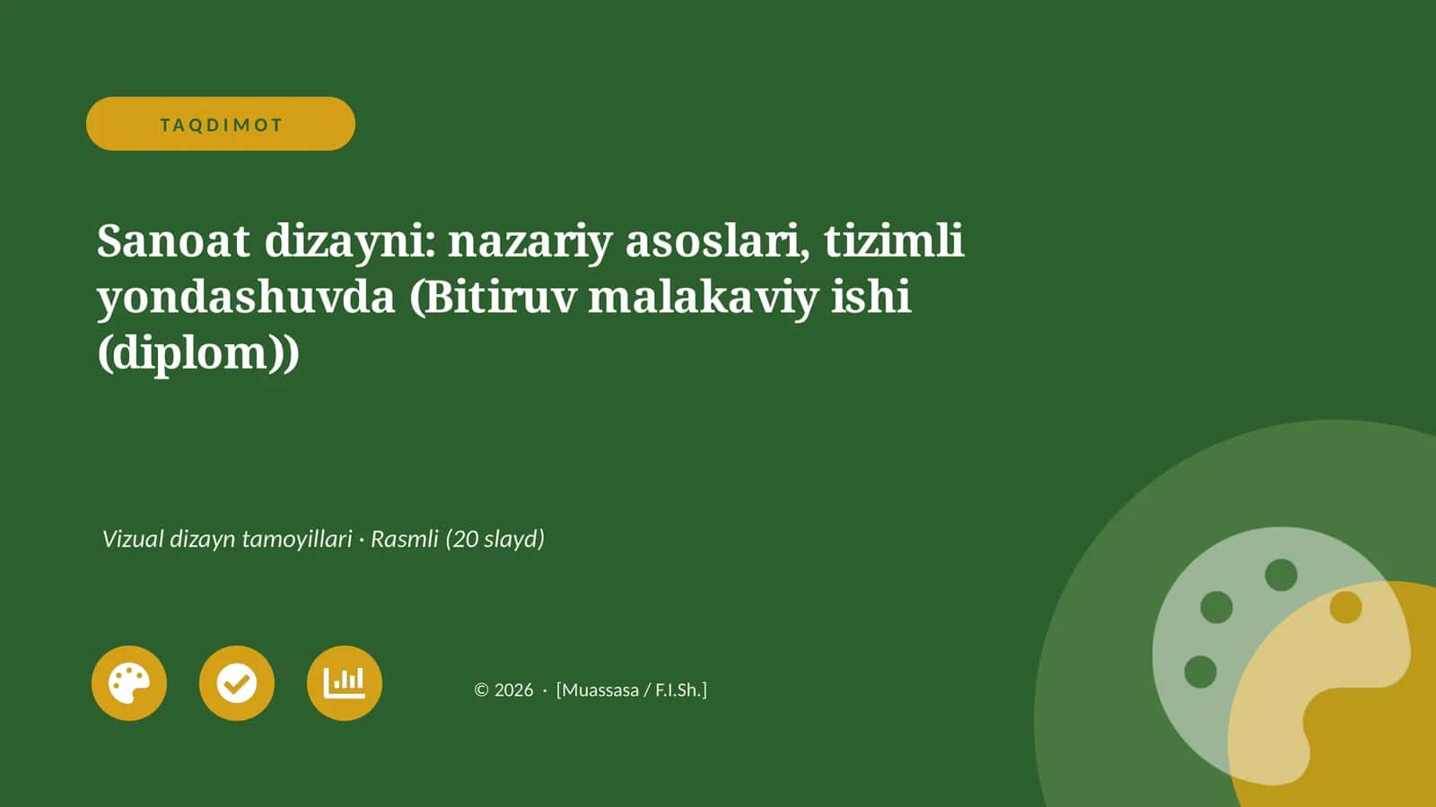 Sanoat dizayni: nazariy asoslari, tizimli yondashuvda (Bitiruv malakaviy ishi (diplom))