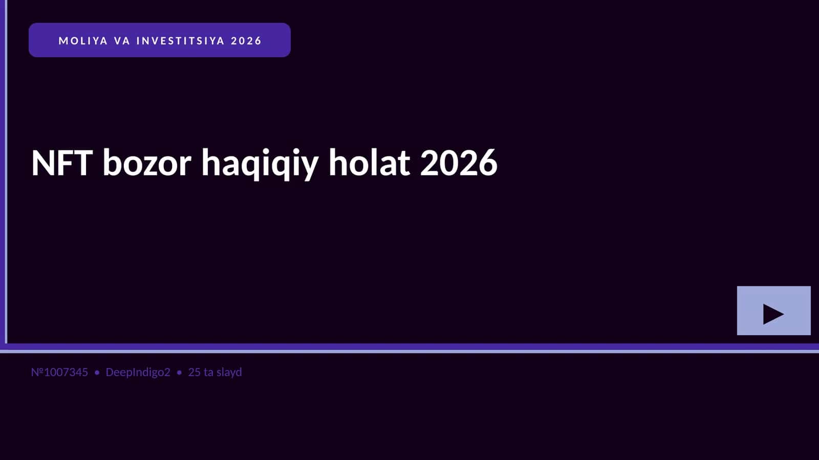 NFT bozor haqiqiy holat 2026