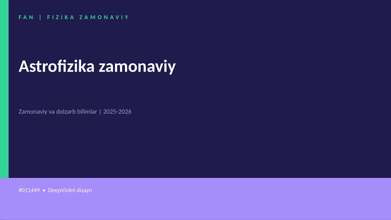 Astrofizika zamonaviy