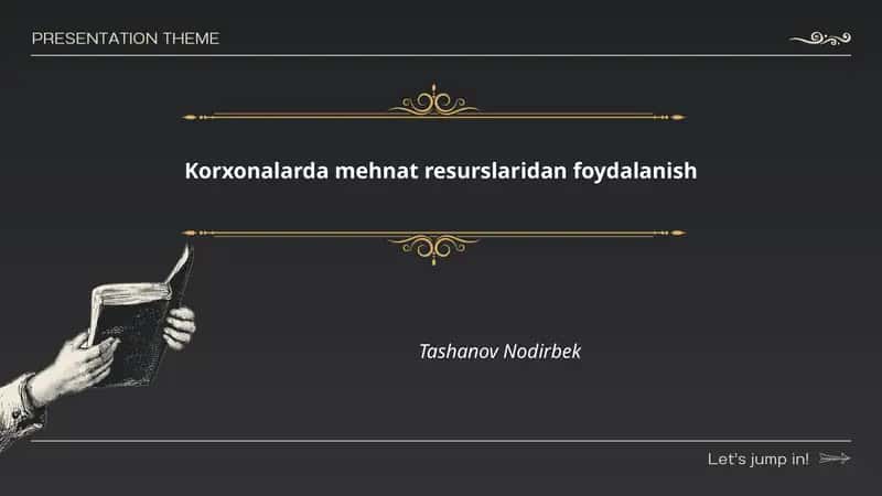 Korxonalarda mehnat resurslaridan foydalanish