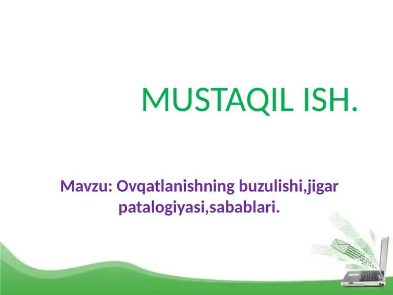 Ovqatlanishning buzulishi, jigar patalogiyasi