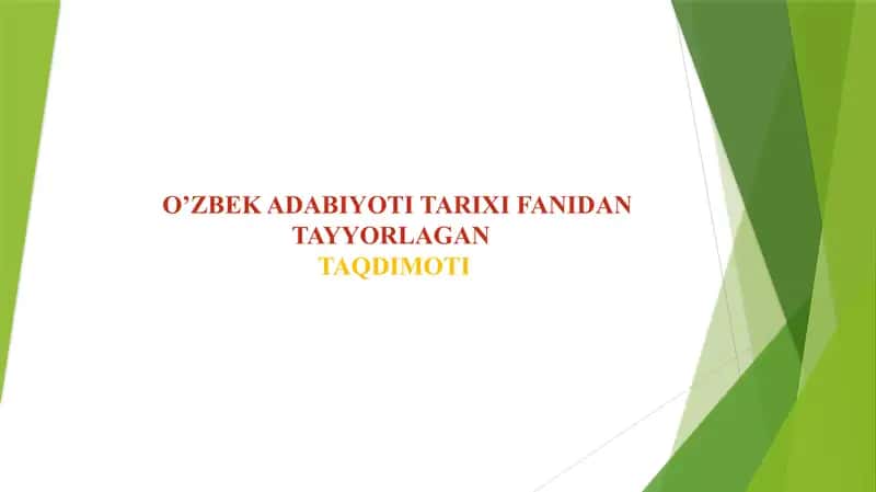 TURKISTONDA XIX ASR OXIRLARIDA MILLIY UYG’ONISH JARAYONLARI