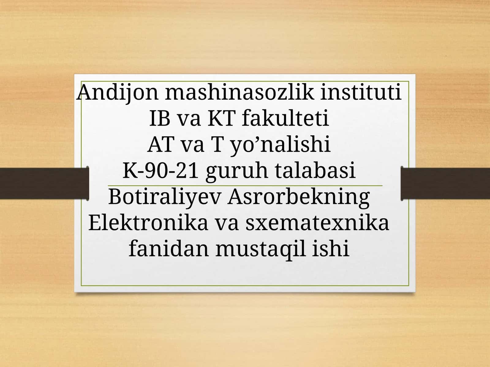 Pastchastotalito’g’irlovchidiodlar