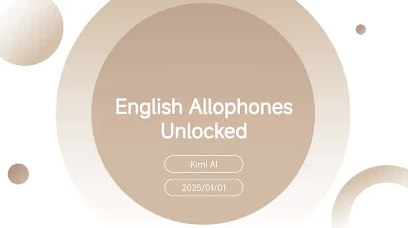 English Allophones Unlocked