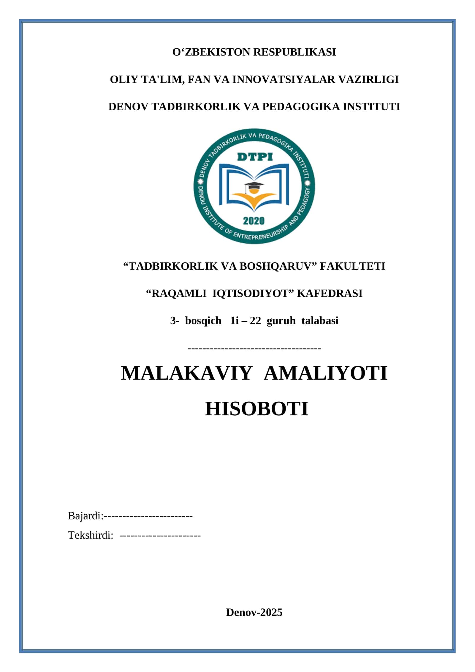 Surxondaryo Viloyat Barkamol Avlod bolalar markazini