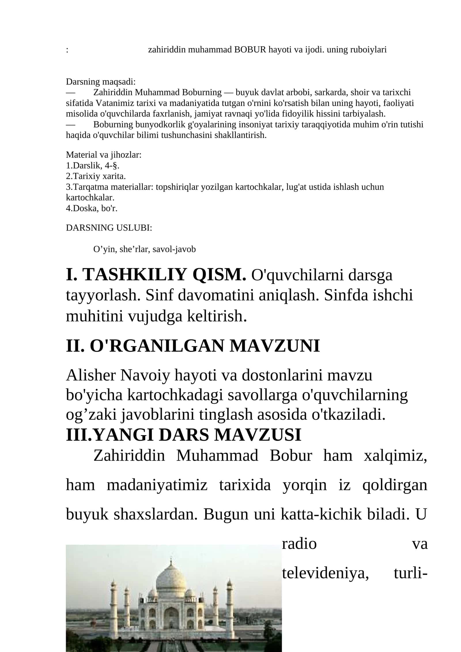 zahiriddin muhammad BOBUR hayoti va ijodi. uning ruboiylari