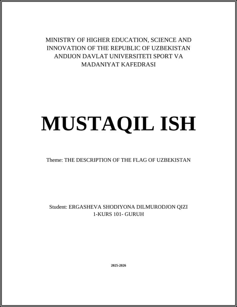 DESCRIPTION OF THE FLAG OF UZBEKISTAN