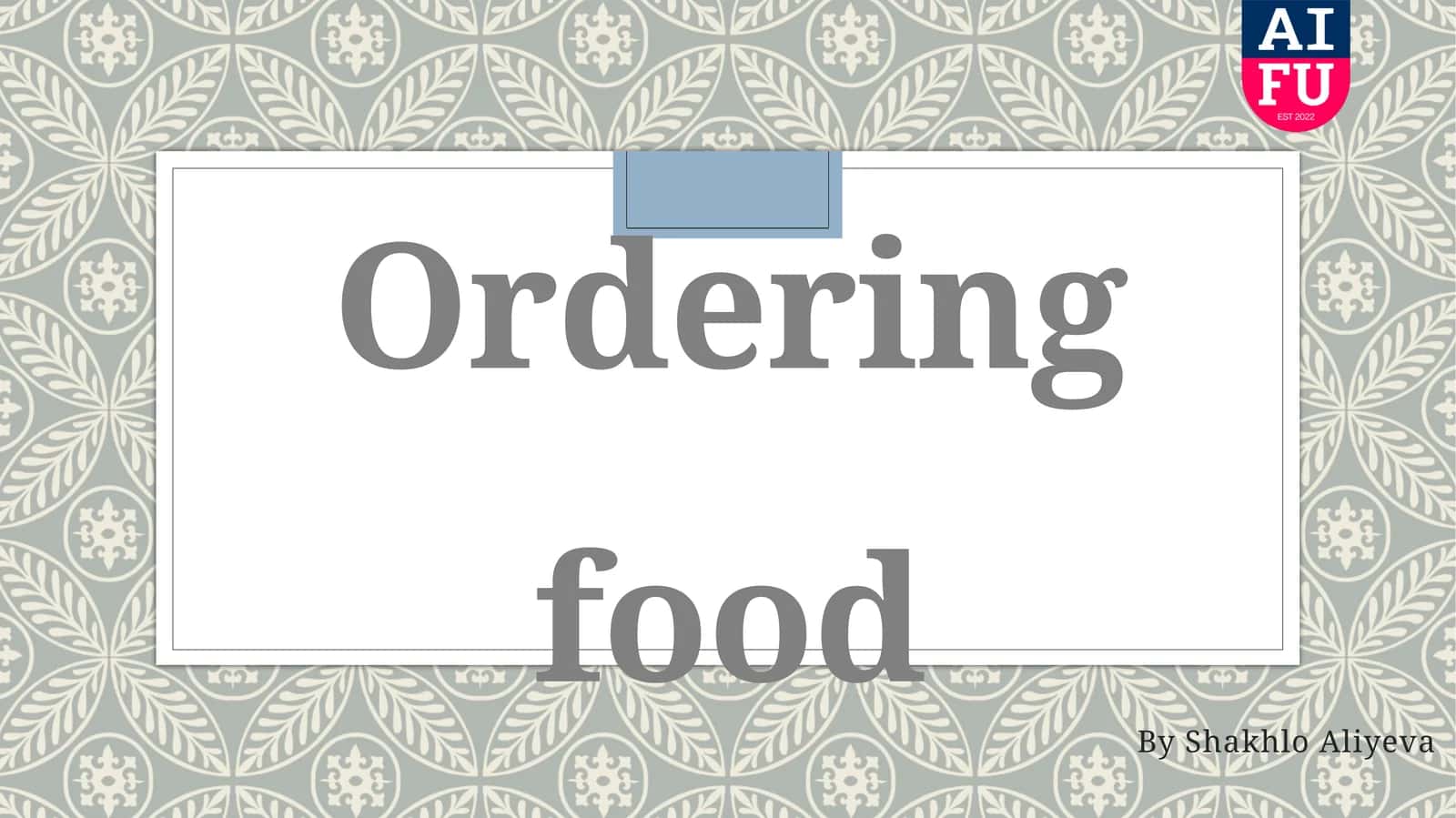 Ordering food