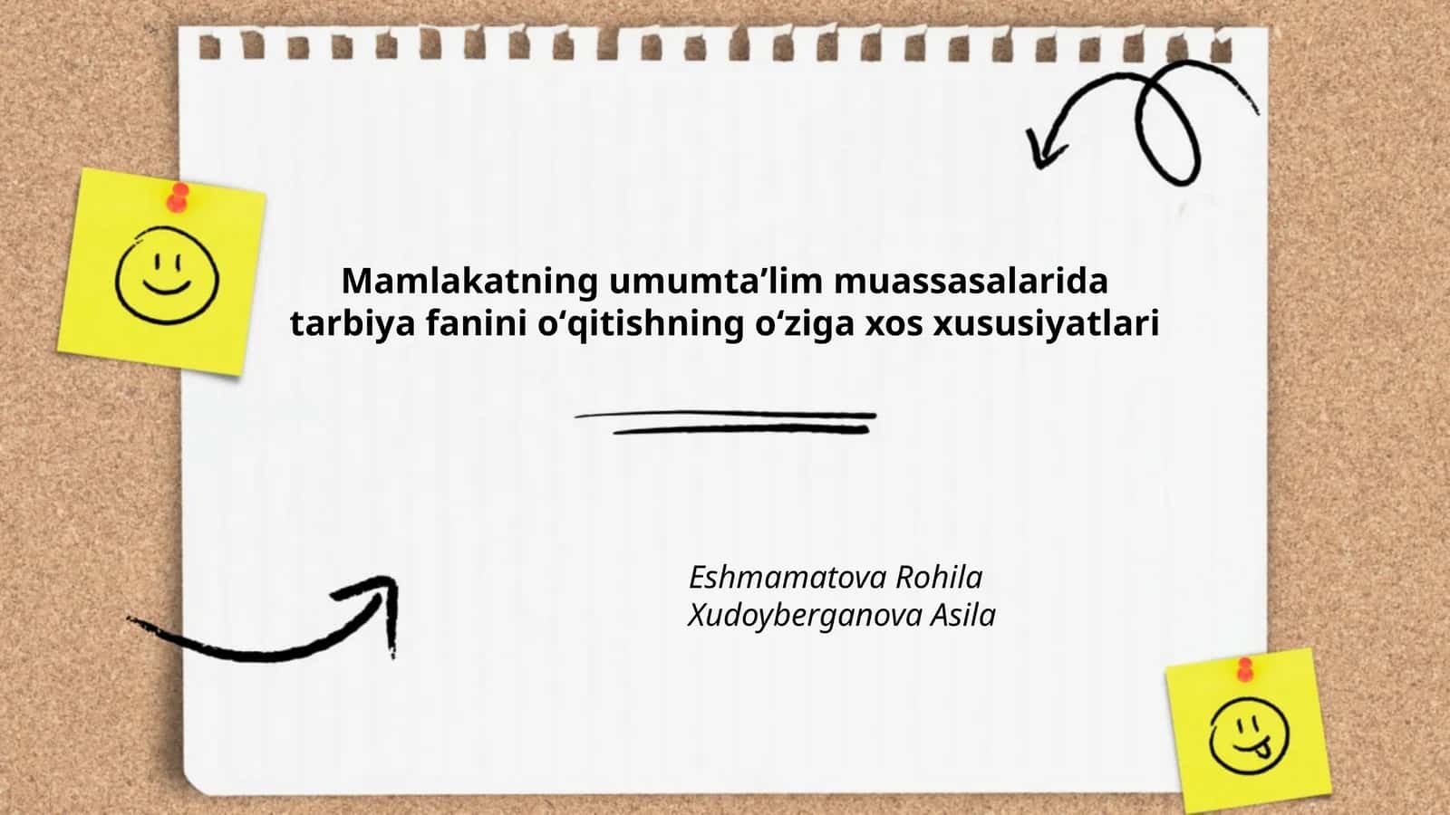Mamlakatning umumtaʼlim muassasalarida tarbiya fanini oʻqitishning oʻziga xos xususiyatlari