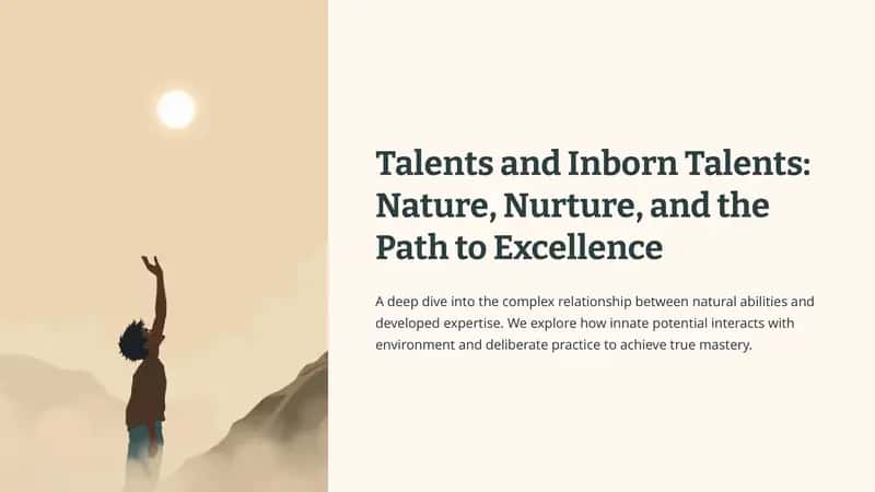 Talents and Inborn Talents: Nature, Nurture, and the Path to Excellence