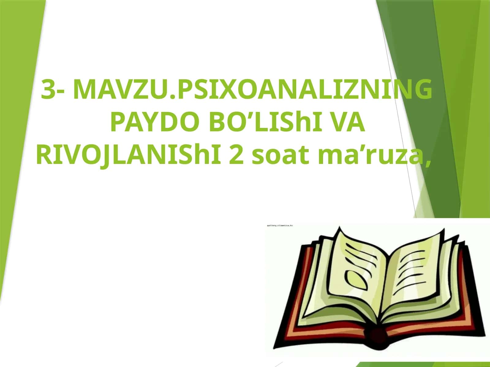 PSIXOANALIZNING PAYDO BO’LIShI VA RIVOJLANIShI