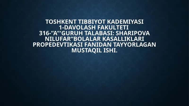 O'pkaning tug'man uqsonlari va rivojanish sabablari