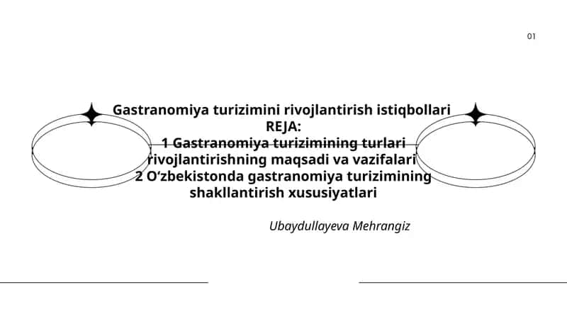 Gastranomiya turizimini rivojlantirish istiqbollari