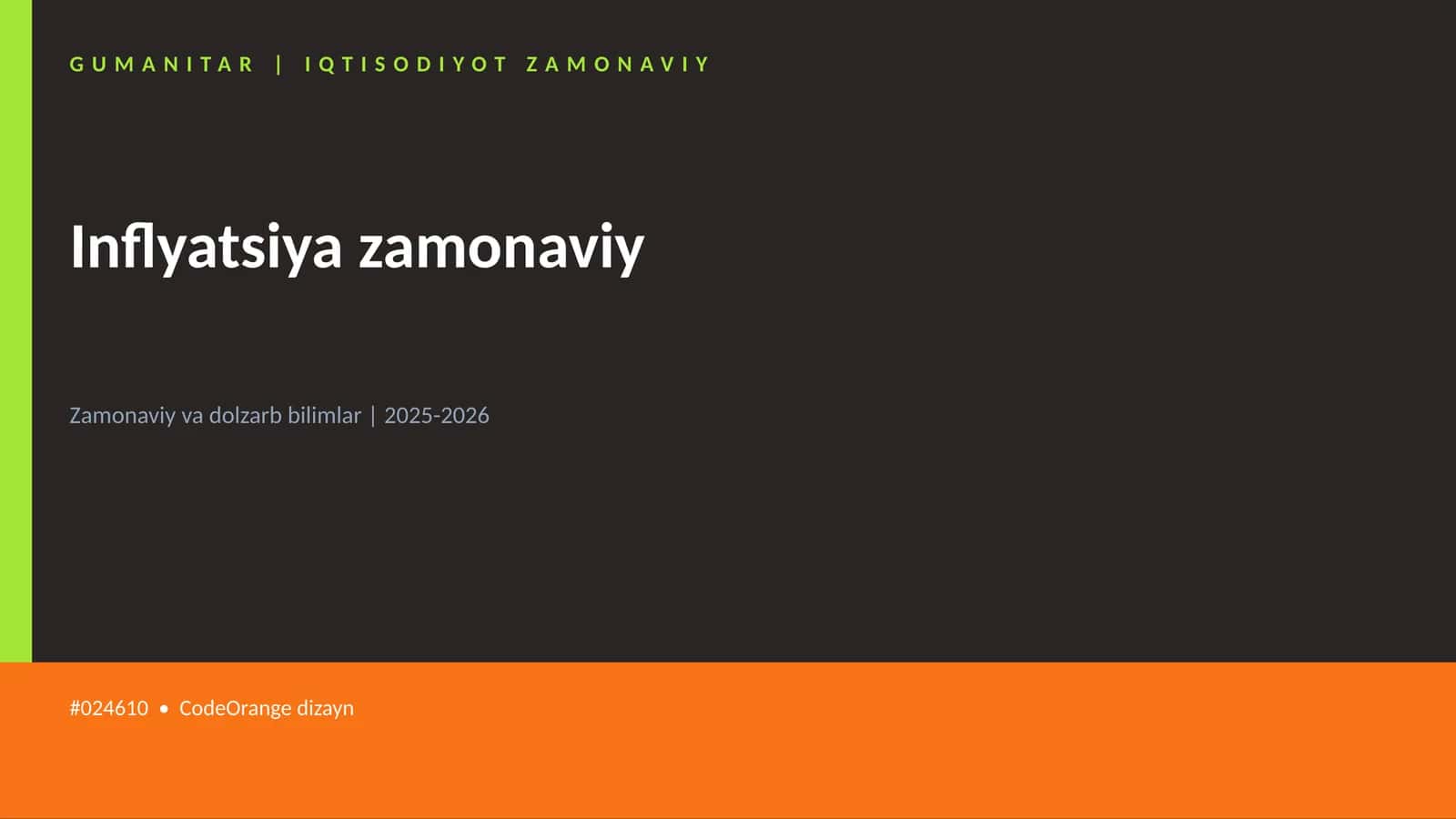 Inflyatsiya zamonaviy