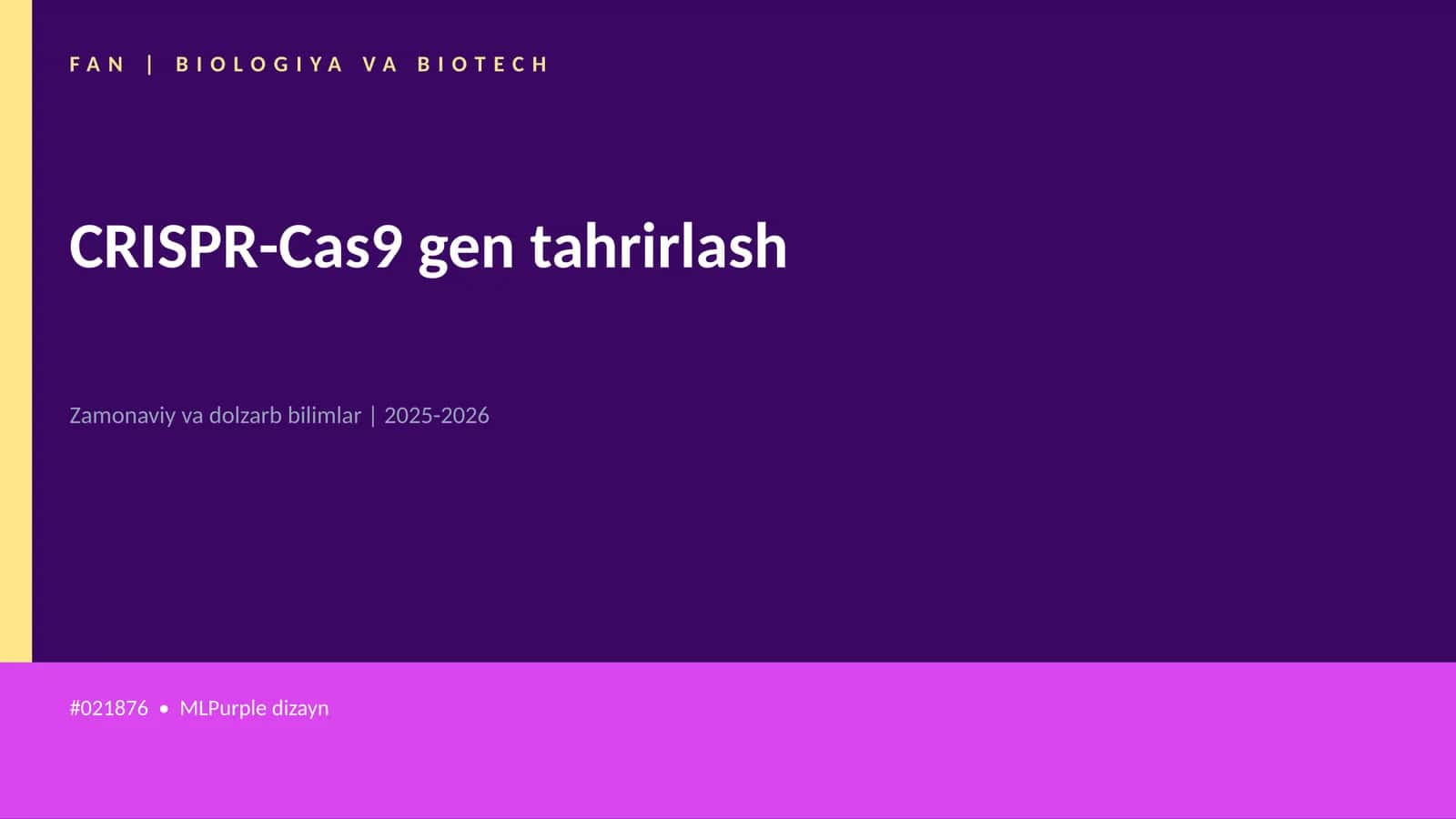 CRISPR-Cas9 gen tahrirlash